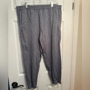 Heathered blue cotton joggers